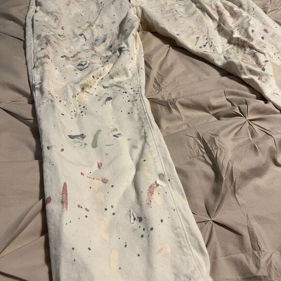 White Paint Splatter Jeans - Picture 2 of 12